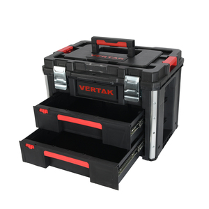 Vertak两抽屉工具箱，用于小零件和电动工具附件重型双抽屉工具组织器