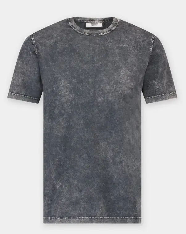 Camiseta de tecido lavado com ácido respirável, masculina feita no paquistão, atacado de 100% algodão