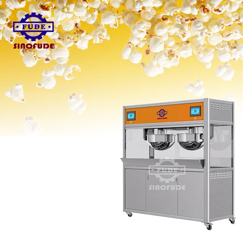 Máquina automática para hacer palomitas de maíz de caramelo, máquina de palomitas de gas de alta calidad, lista de precios industrial