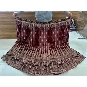 Premium Rajwada tarzı ağır Jarkan çalışma Lehenga 4 metre Flair ve ağır bluz ile Set toptan ticaret tasarım ucuz fiyat - Product Image 3