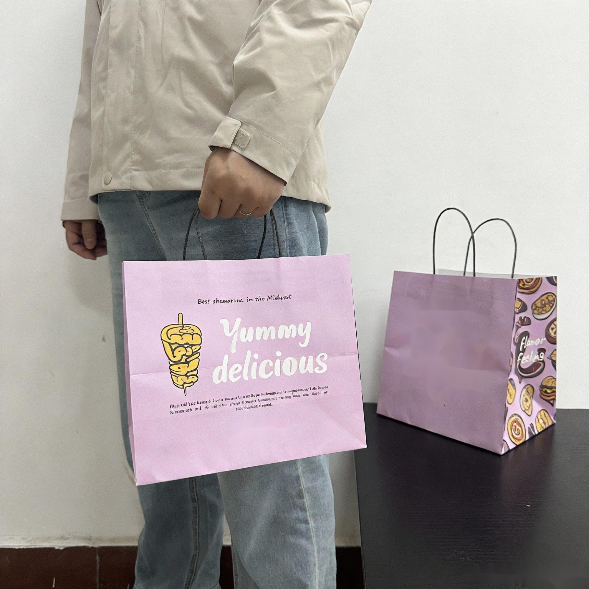 custom take out paper bags