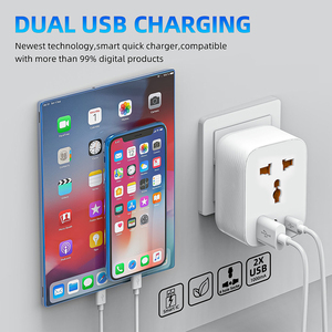Adattatore da viaggio in tutto il mondo con porte USB di tipo C UK/EU/US/AU europea funzione Plug Pd protezione OTP per uso energetico internazionale - Product Image 2