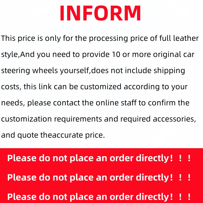 Fournissez votre propre volant et plus de 10 PCS