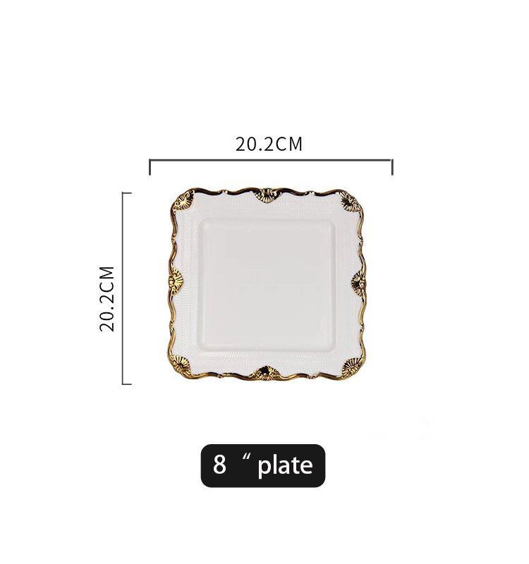 Piatto quadrato da 8"