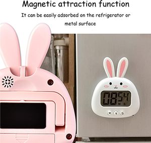 Niedlicher Cartoon Bunny Rabbit Countdown Küchen timer Digitaler Kocht imer mit Magnet LCD-Bildschirm uhr Hängbare benutzer definierte Farbe - Product Image 4
