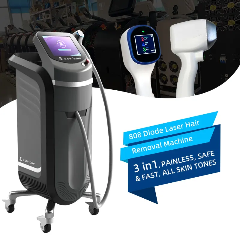 1064nm diode laser épilation machine 2024 oem tria beauté 4x755 808 1064 808nm lazer médical laser épilation