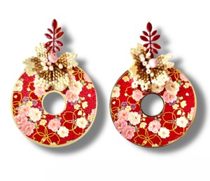 イヤリングSummer01 ItalianCraftmen UniqueProduct Oneoff MadeInITALY Bijouxハンドメイドジュエリービーズワークアクセサリー