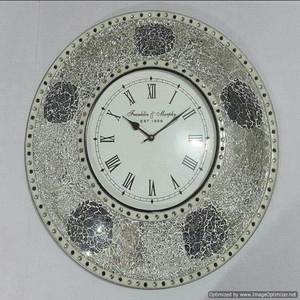 デザイナー鉄壁時計付き風光明媚なパターン石英針ディスプレイ - Product Image 5