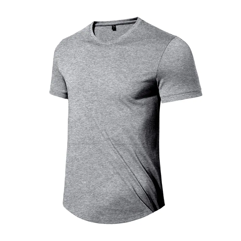Pakaian Tingkat Berikutnya Grosir Kebesaran Katun Olahraga Berat Kustom Kosong Leher Bulat Lengan Panjang T Shirt Pria