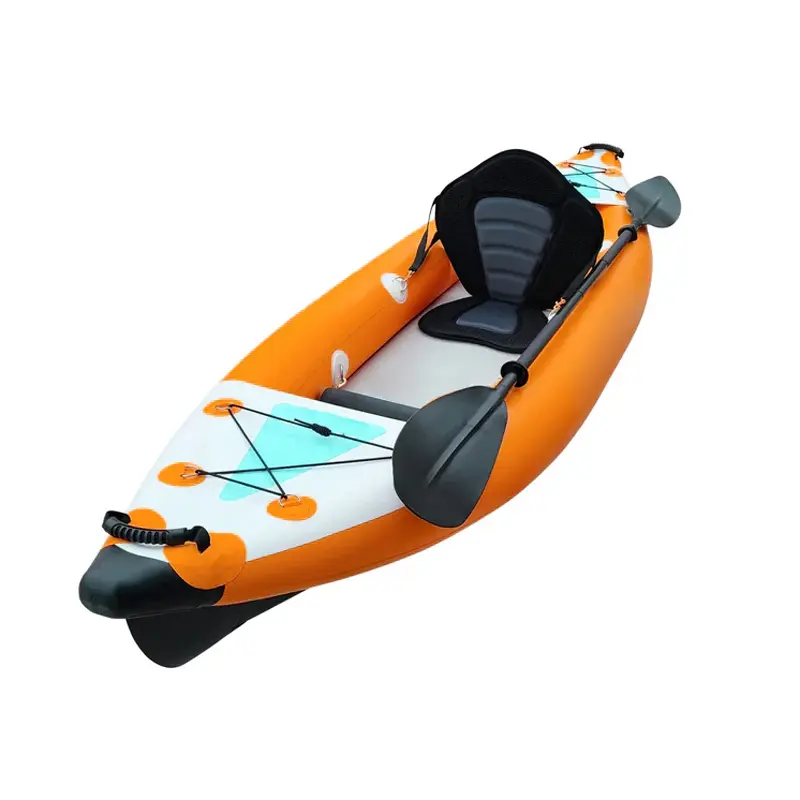 Venta al por mayor Precio de fábrica OEM Envío de la gota Inflable Drop Stitch Pesca Surf Canoa Bote de remos Inflable Pedal Kayak