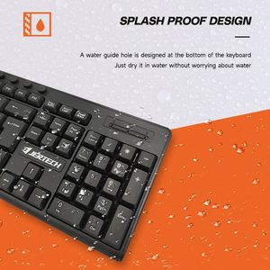 JERTECH K100 USB tipo escritor ordenador teclas Multimedia incluyendo idioma árabe elegante tableta teclado QWERTY