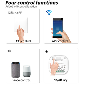 SIXWGH Tuya Zigbee SmartSwitch Automatización del hogar Interruptor de luz de pared Inalámbrico RF433 Panel inalámbrico Control Aleax Temporizador Interruptor - Product Image 3