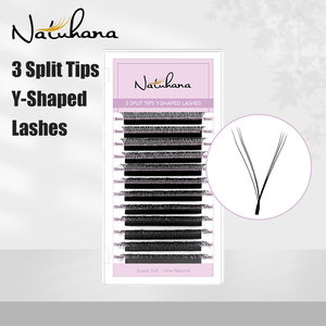 Private Label <strong>Mink</strong> Eyelash Extensions <strong>3</strong> Split Tips YY Shaped <strong>Lashes</strong> with CD Curl Custom False Eyelash - Product Image 6