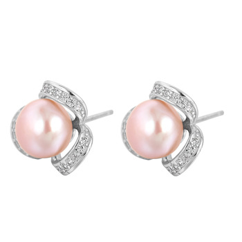 Pearl earrings (Purple)