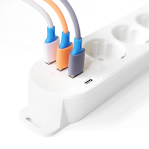 European Style 4-Way 8-Hole Power Strip <strong>Extension</strong> <strong>Socket</strong> Multi-Function Switch Accessory for Home or Office - Product Image 3