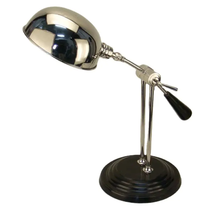 Neue schicke silberne und schwarze Luxus-Tisch lampe aus glänzendem Metall für die Hotel dekoration Hochwertige Geschirr lampe