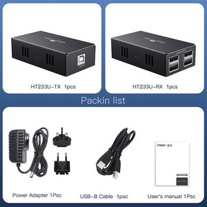 HT233U Usb2.0 Ethernet Rj45 Usb 1 4 Out 50M Usb Extender ağ kablosu benimser standart Ethernet IEEE-568B bağlantı - Product Image 4