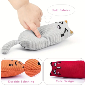 Juguete interactivo para mascotas relleno de hierba gatera ecológico de gran venta, juguete para masticar gatos resistente al desgaste - Product Image 4