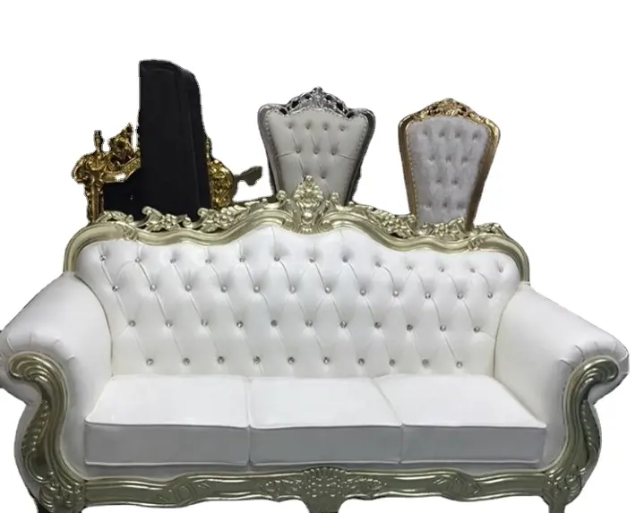 Sofá de casamento/de madeira, sofá para casamento com função/thrones, cadeiras de alto luxo, casamento, king e queen thrones