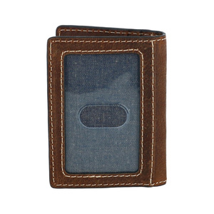 Cartera personalizada de piel de vaca con clip para dinero, cartera vintage multifuncional para tarjetas con patrón de cocodrilo - Product Image 1