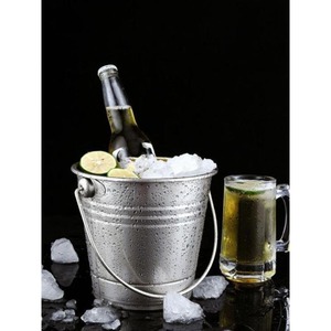 Modern stainless steel ice bucket with sleek mirror polished for a luxurious <strong>addition</strong> to any bar setting - Product Image 6