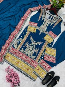 Dikişli hint pakistan Salwar Kameez Plazo toptan en düşük fiyat takım elbise seti hindistan etnik geleneksel giyim Palazo Shalwar seti - Product Image 6