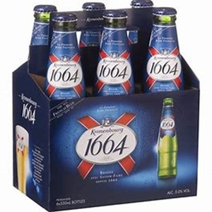 KRONENBOURG 1664 Wheat <strong>Beer</strong> 330ML Lager in Bottle Box Bulk Packaging Best Prices!