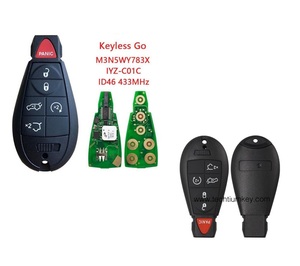 5+1 Button Smart Car <strong>Key</strong> Remote Control <strong>for</strong> <strong>Chrysler</strong> <strong>for</strong> DODGE <strong>for</strong> Jeep FCC IYZ-C01C/M3N5WY783X ID46&amp;7953 Chip Keyless 433mhz - Product Image 4