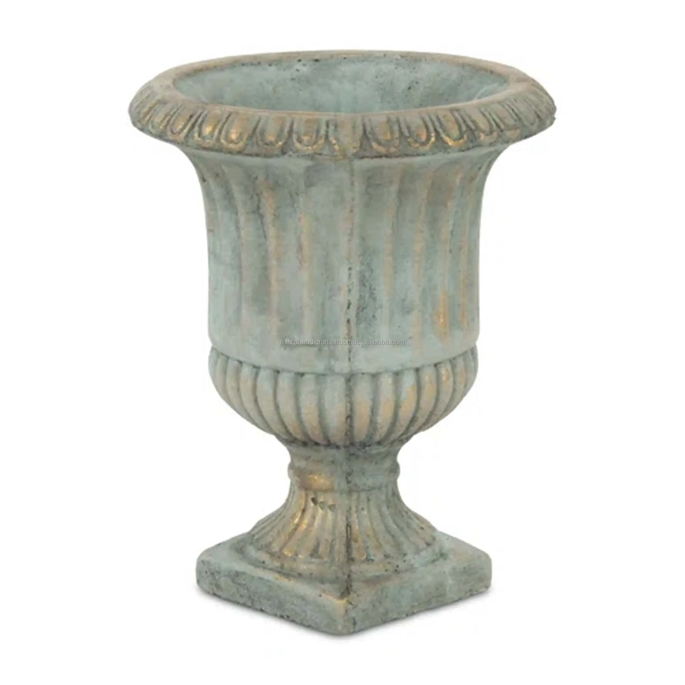 home decoration items High Quality Urn Planter Antique Finished Garden Iron Round Planter Plant Pots Indoor Outdoor Flower Pots