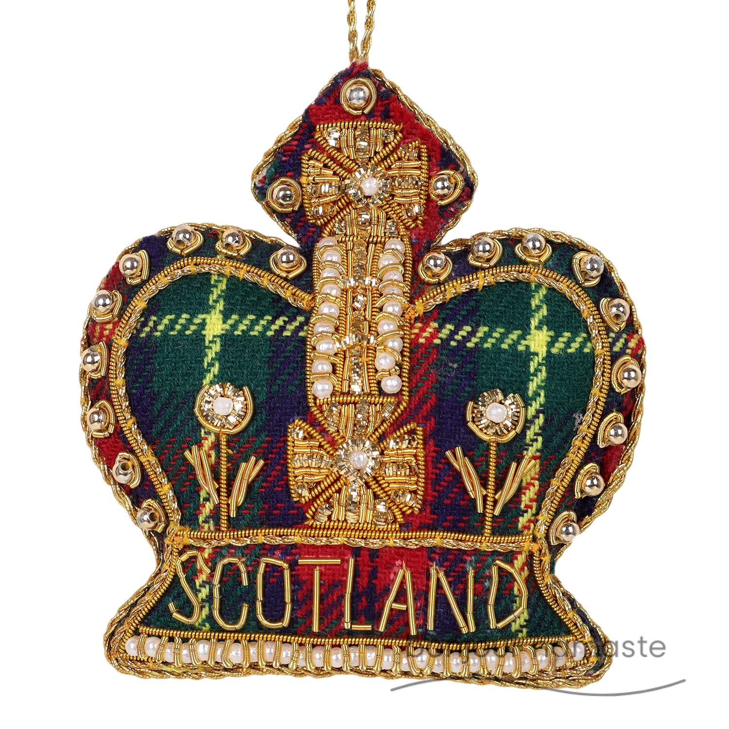 Multicolor (green, gold & red tartan print) - Free to customize