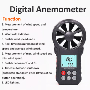 BENETECH WT87A/WT87B/WT87C ALLin1 profesyonel dijital anemometre rüzgar hızı ve sıcaklık ölçer