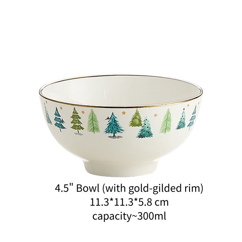 4.5" Bowl (with gold-gilded rim)