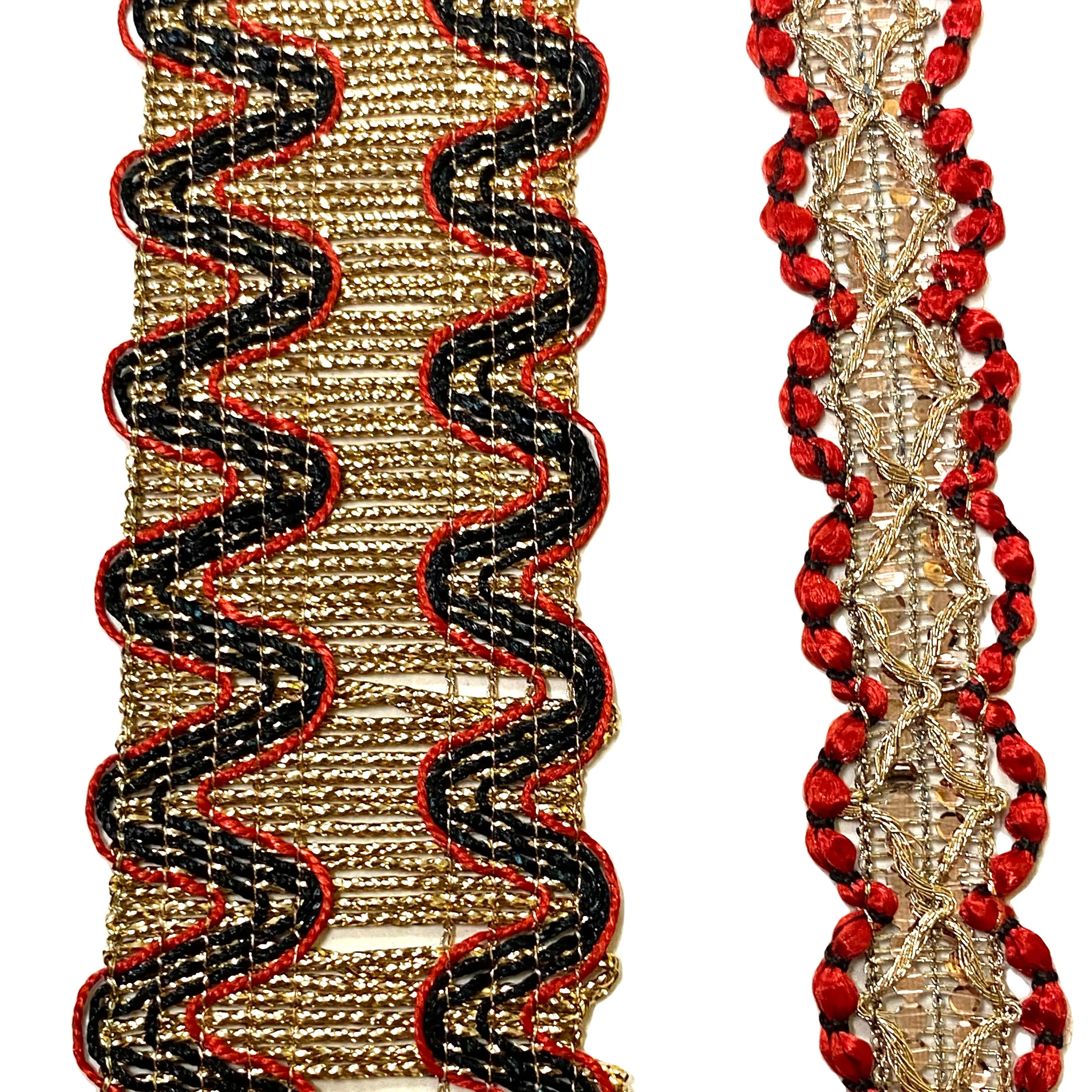 INDIAN MULTY TWO COLOR etnico tating ZEBRA paillettes filo pizzo taglio 25MM utilizzato IN borse TOTE da donna e giacche fantasia