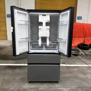 220V yeni akıllı 4-Door buzdolabı 21 yüz 520L camlı kapı yan yana buzdolapları otomatik ekran müzik ev Class1 ürün açık