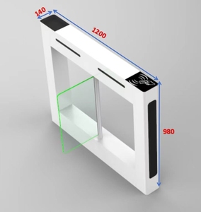 Neueste Produkte Rfid Gesichts erkennung Finger abdruck Swing Gate Barrier Zugangs kontrolle Swing Drehkreuz - Product Image 4