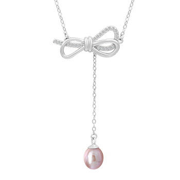 สร้อยคอไข่มุก (สีม่วง)