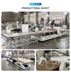 KN-NC12L multi head Atc Auto caricamento e scarico CNC Nesting Router di Cnc macchina per la produzione di porte dell'armadio per mobili in legno