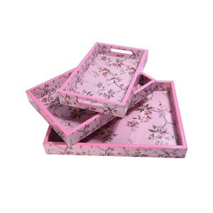 精彩度漆盘定制设计中密度纤维板木质扇形漆盘，光面高 - Product Image 1