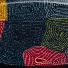 Multicolor Fingerprint Micarta-MB-FMIC-101