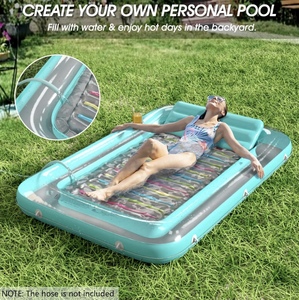 Sunbathing Pool Lounge Raft Floatie Toys 4 in 1 Pool <strong>Floater</strong> Tanning <strong>Mat</strong> Pad for Adult Blow up Inflatable Pool Lounger Float - Product Image 3