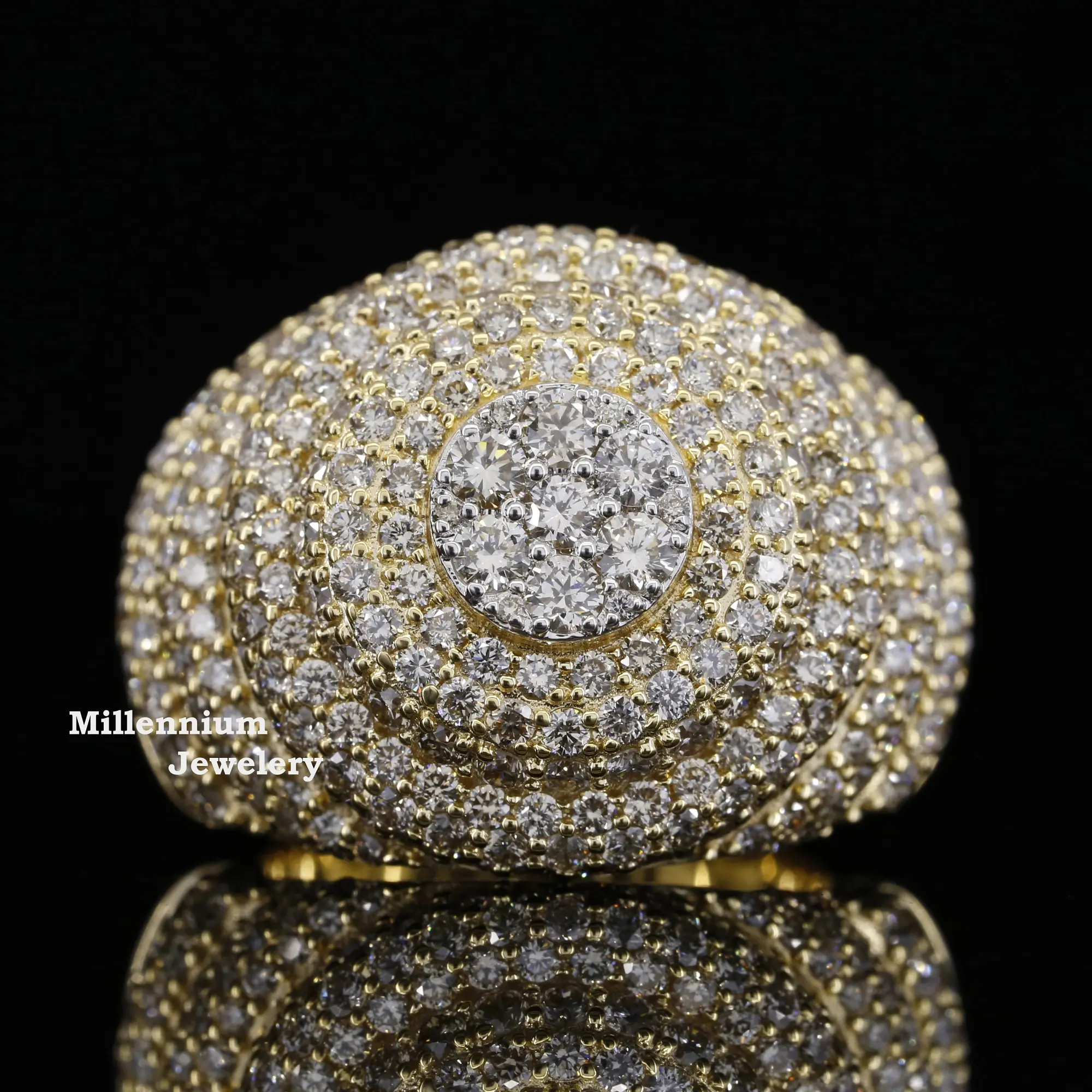 Женское кольцо из муассанита с золотым покрытием, кольцо из стерлингового серебра в стиле хип-хоп, Кольцо чемпионата из серебра 925