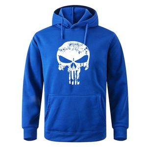 <strong>Punishers</strong> Printed Fleece Pullover Hoodies Men Casual Hooded Streetwear Sweatshirts Male Skull Harajuku High quality - Product Image 3