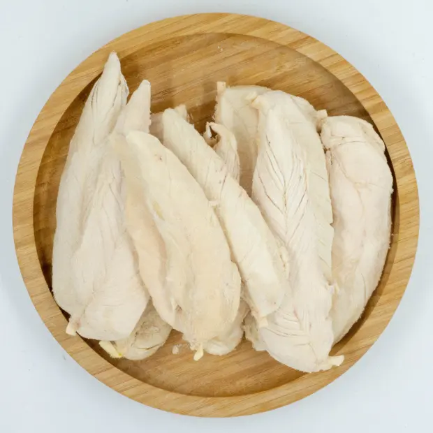 อกไก่อบแห้งสำหรับสัตว์เลี้ยงอาหาร100% เนื้อสดแคลเซียมสูงปรับแต่งได้ตามต้องการ