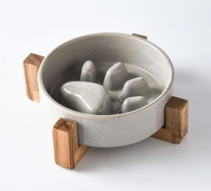 Bát vật nuôi bằng gốm sâu cho vật nuôi giúp ngăn ngừa lộn xộn trong khi giữ an toàn thực phẩm và khu vực cho ăn luôn sạch sẽ - Product Image 1