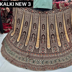 Tasarımcı ağır Jarkan çalışma Rajwadi konsept kadife Lehenga çift Can uzun Choli Butti Dupatta kış partileri için - Product Image 3