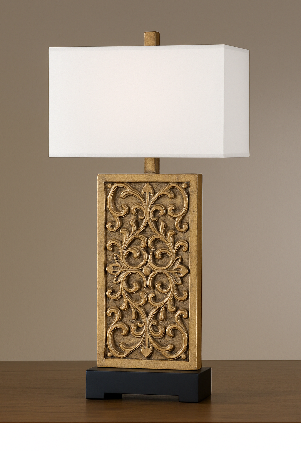 Or antique avec base noire