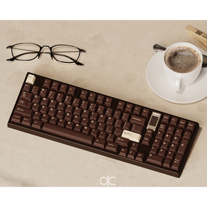 Teclado mecánico QK100 con pantalla LCD y bisel/insignia personalizable con carcasa de aluminio CNC de varios colores - Product Image 1
