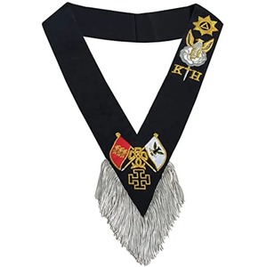 Ornate Masonic <strong>Officer</strong> <strong>Sash</strong> with Distinctive Embroidery Hand Made <strong>Sashes</strong> Embroidered Badges - Product Image 6