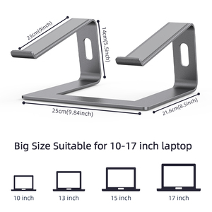 Ergonomic Aluminum Desk <strong>Notebook</strong> Holder Detachable Laptop Stand for <strong>Apple</strong> for MacBook Air Pro for Dell for HP 10-17&quot;Laptops - Product Image 2