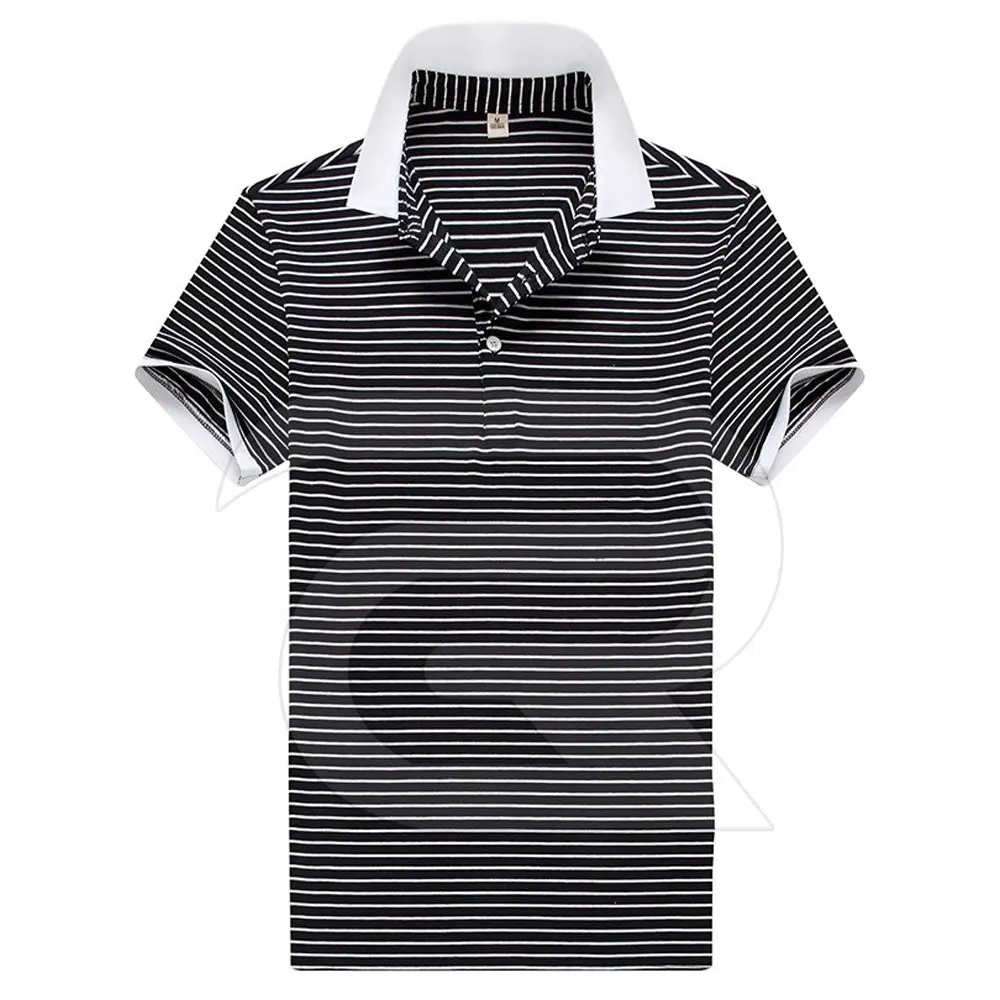 पुरुषों की क्लासिक फिट लघु आस्तीन दोहरी कॉलर पोलो शर्ट प्रत्यक्ष कारखाने से कपास पोलो टी शर्ट
